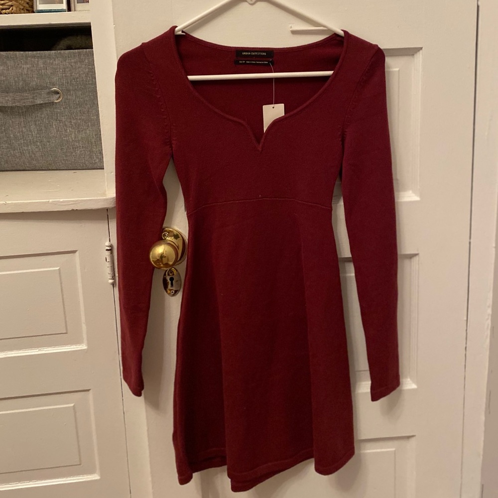 Maroon Long-sleeve Dress (TAGS STILL ON)